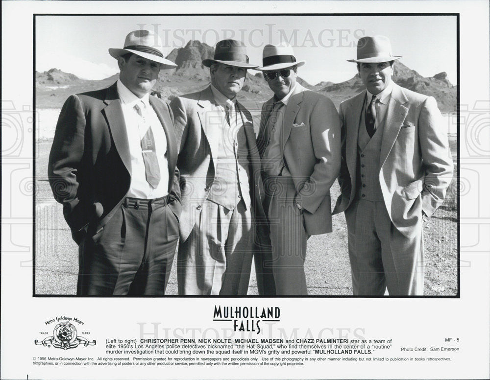 1996 Press Photo Christopher Penn Nick Nolte Michael Madsen Chazz Palminteri - Historic Images