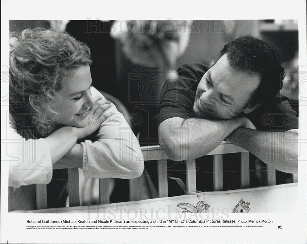 1993 Press Photo Michael Keaton as Bob And Nicole Kidman as Gail in My Life - Historic Images