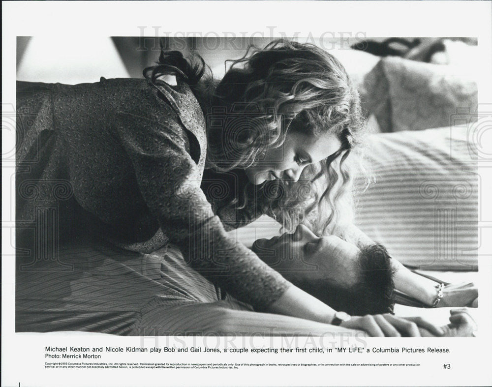 1993 Press Photo Michael Keaton and Nicole Kidman as Bob And Gail In My Life - Historic Images