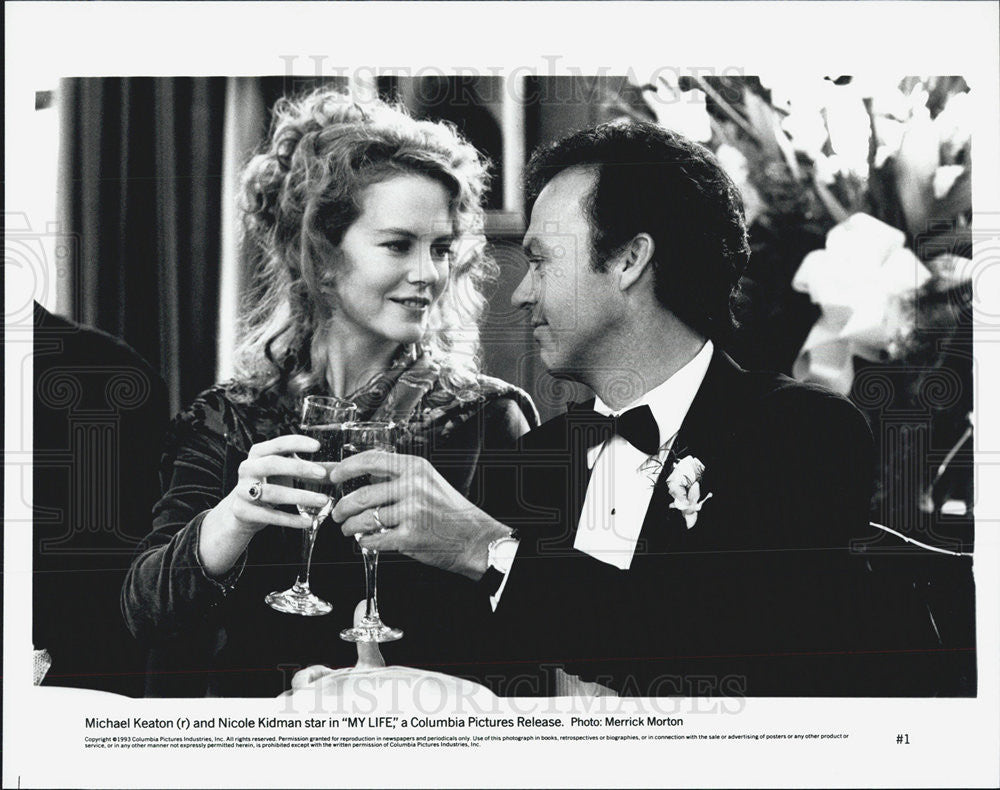 1993 Press Photo Michael Keaton & Nicole Kidman stars in "My Life" - Historic Images
