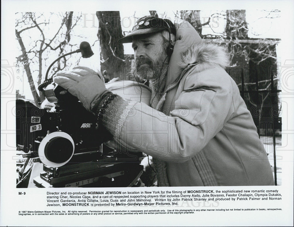 1987 Press Photo Director, Co-Producer Norman Jewison - Historic Images