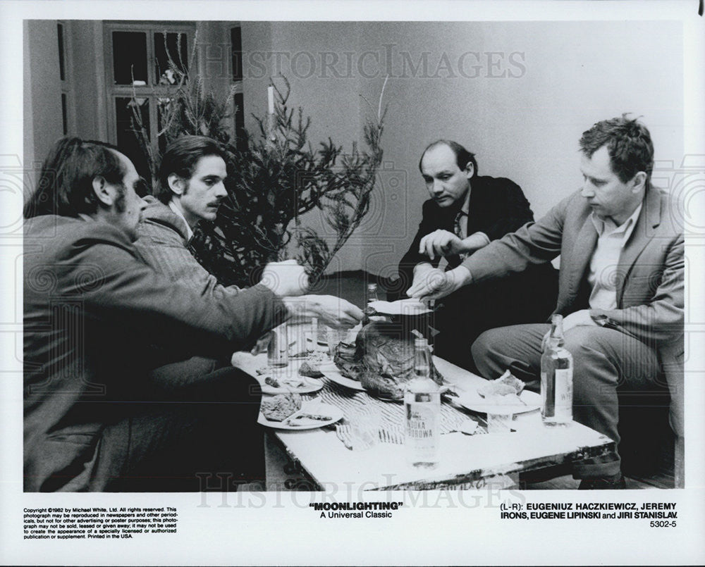 Press Photo Eugeniuz Haczkiewicz, Jeremy Irons, Eugene Lipinski, Jiri Stanislav - Historic Images