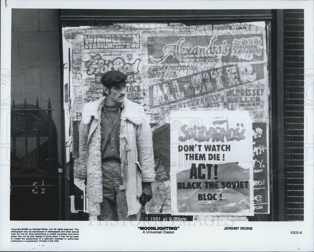 1982 Press Photo Jeremy Irons in &quot;Moonlighting&quot; - Historic Images