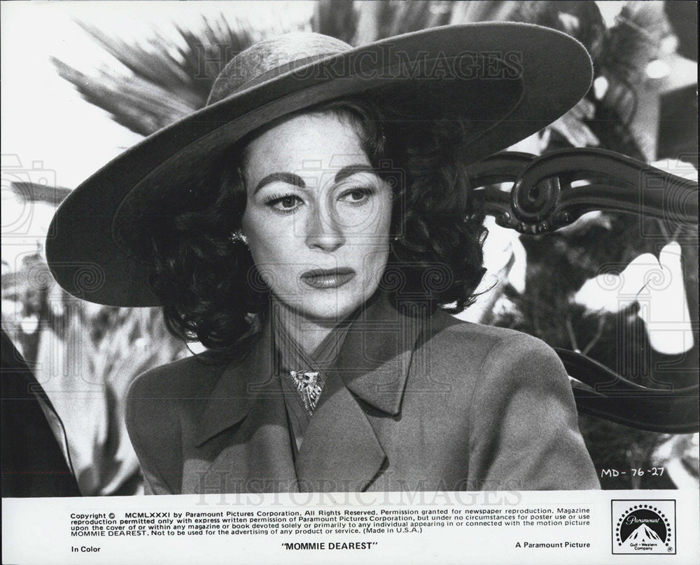 1981 Press Photo Mommie Dearest - Historic Images