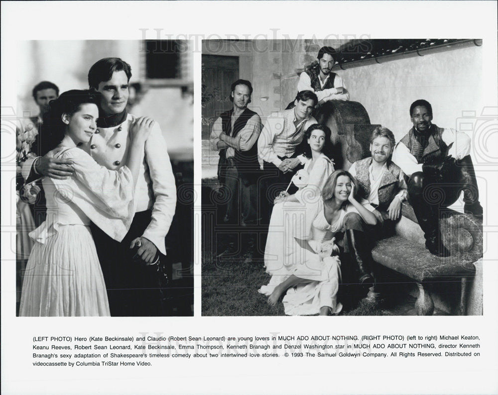 1993 Press Photo Kate Beckinsale, Robert Sean Leonard, &quot;Much Ado About Nothing&quot; - Historic Images