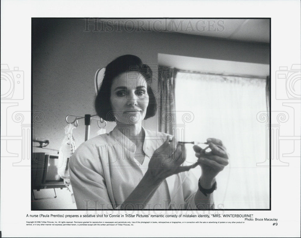 1996 Press Photo Paula Prentiss  Stars In &quot;Mrs. Winterbourne&quot; - Historic Images