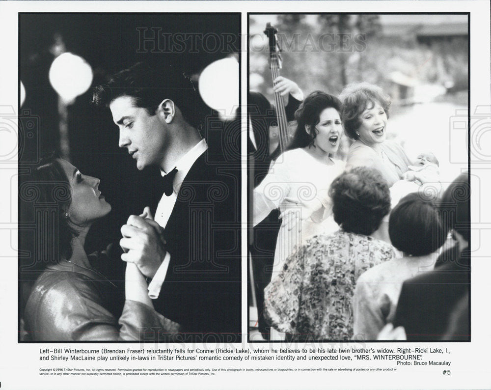 Press Photo Brendan Fraser, Rickie Lake, Shirley McLaine, Mrs Winterbourne - Historic Images