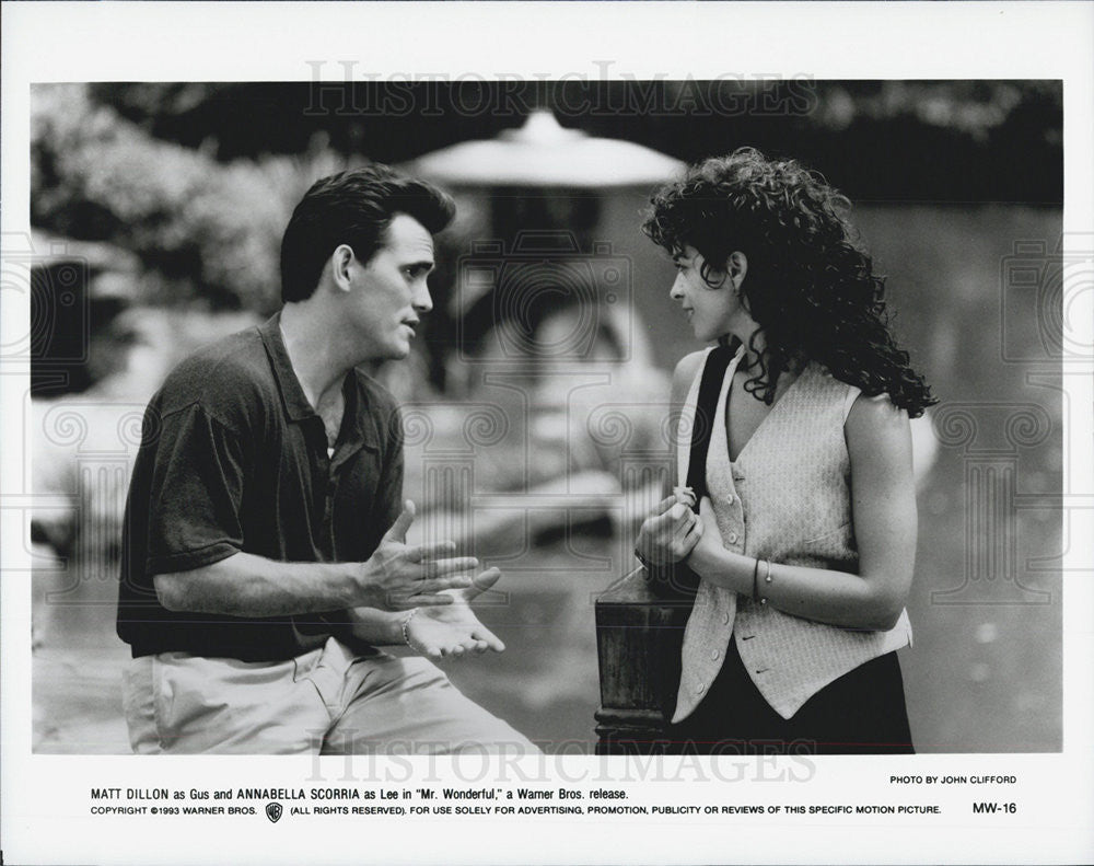 1993 Press Photo Matt Dillon and Annabella Scorria in &quot;Mr. Wonderful&quot; - Historic Images