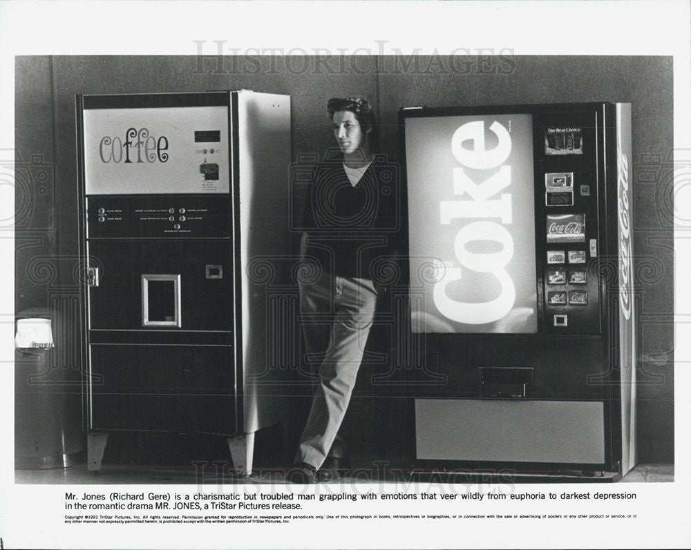 1993 Press Photo Richard Gere in &quot;Mr. Jones&quot; - Historic Images