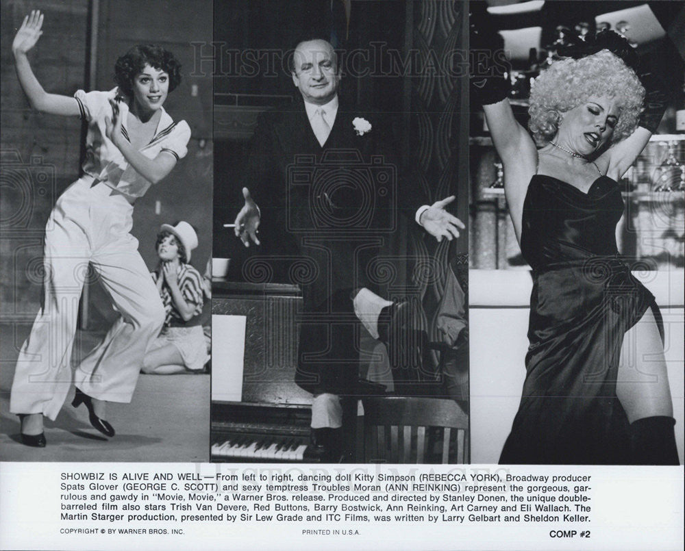 Press Photo Rebecca York, George C. Scott &amp; Ann Reinking in &quot;Movie, Movie&quot; - Historic Images