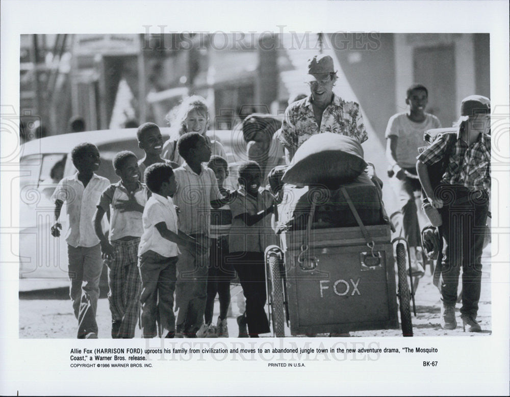 1986 Press Photo Harrison Ford, Mosquito Coast - Historic Images