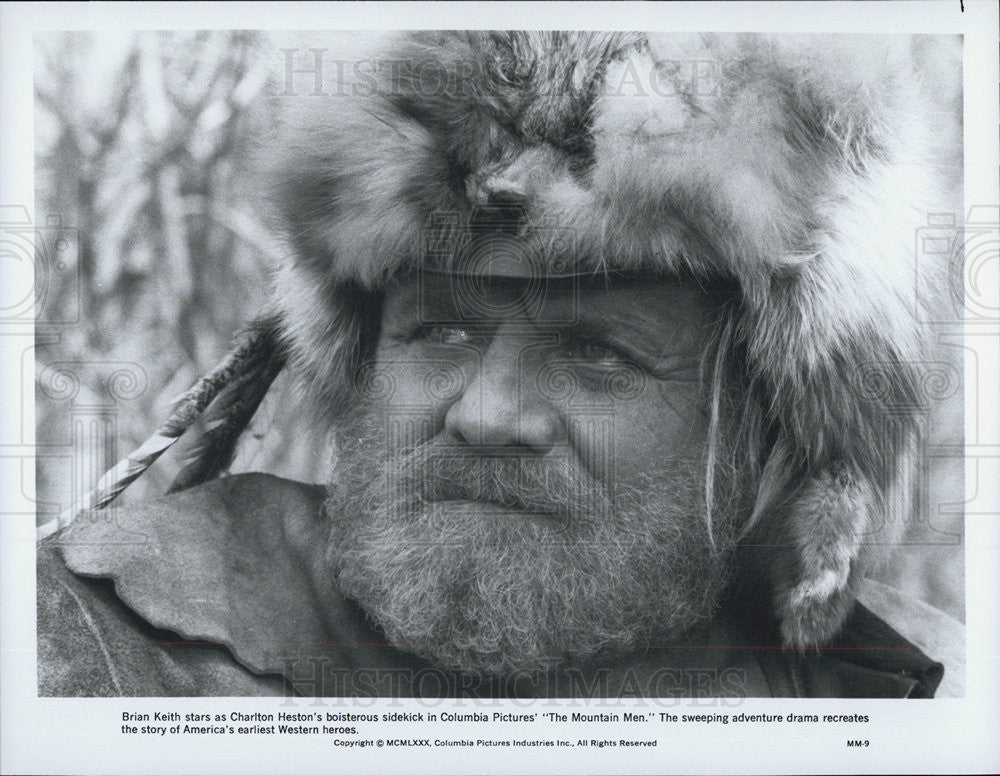 1980 Press Photo Brian Keith Actor Mountain Men Adventure Film Movie - Historic Images