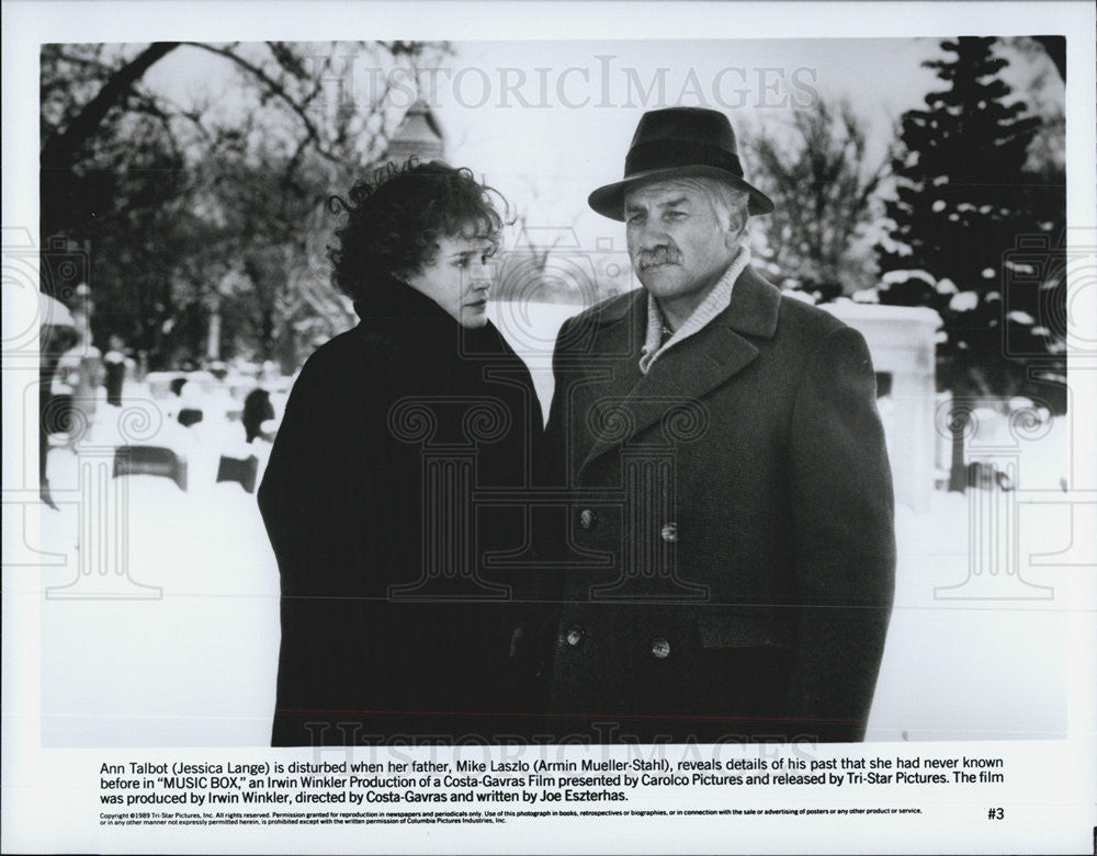 Press Photo Jessica Lange, Armin Mueller-Stahl, Music Box - Historic Images