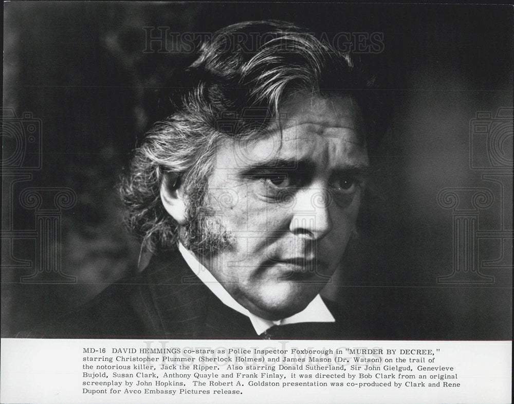 Press Photo David Hemmings in &quot;Murder By Decree&quot; - Historic Images