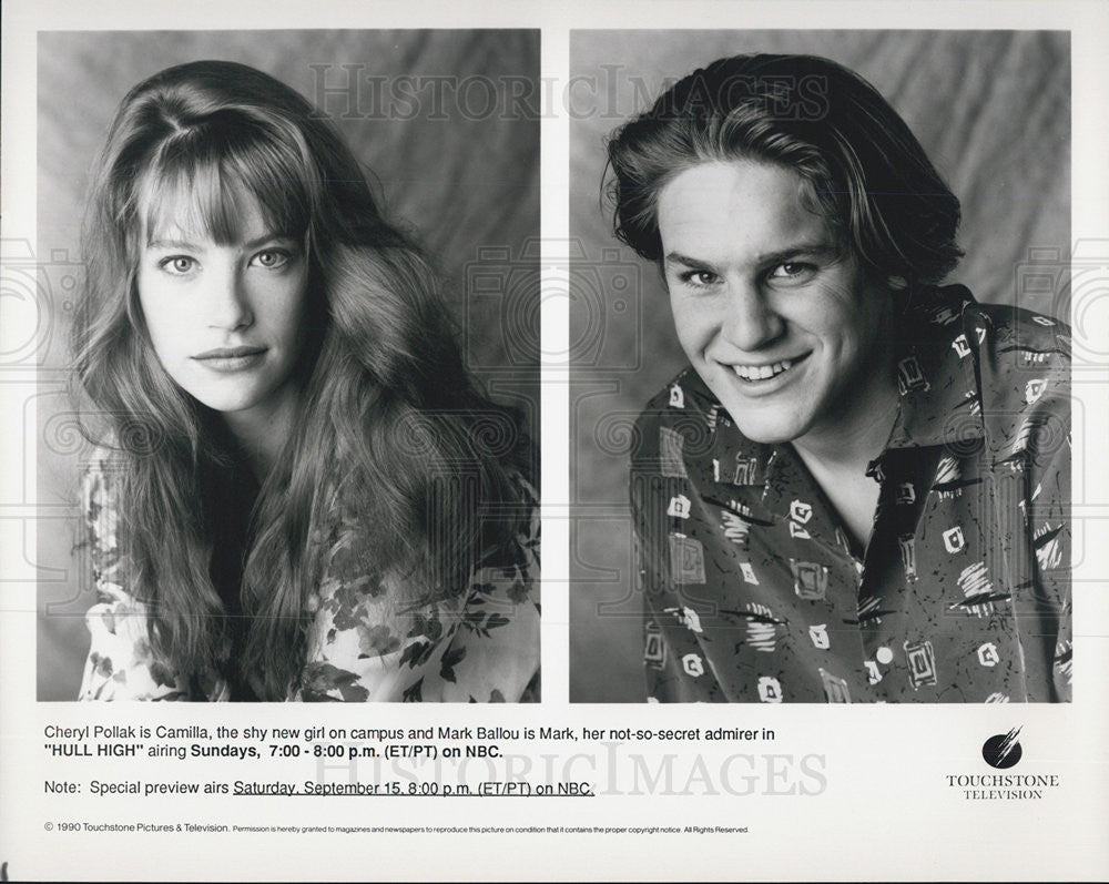 1990 Press Photo Cheryl Pollak &amp; Mark Ballou in &quot;Hull High&quot; - Historic Images