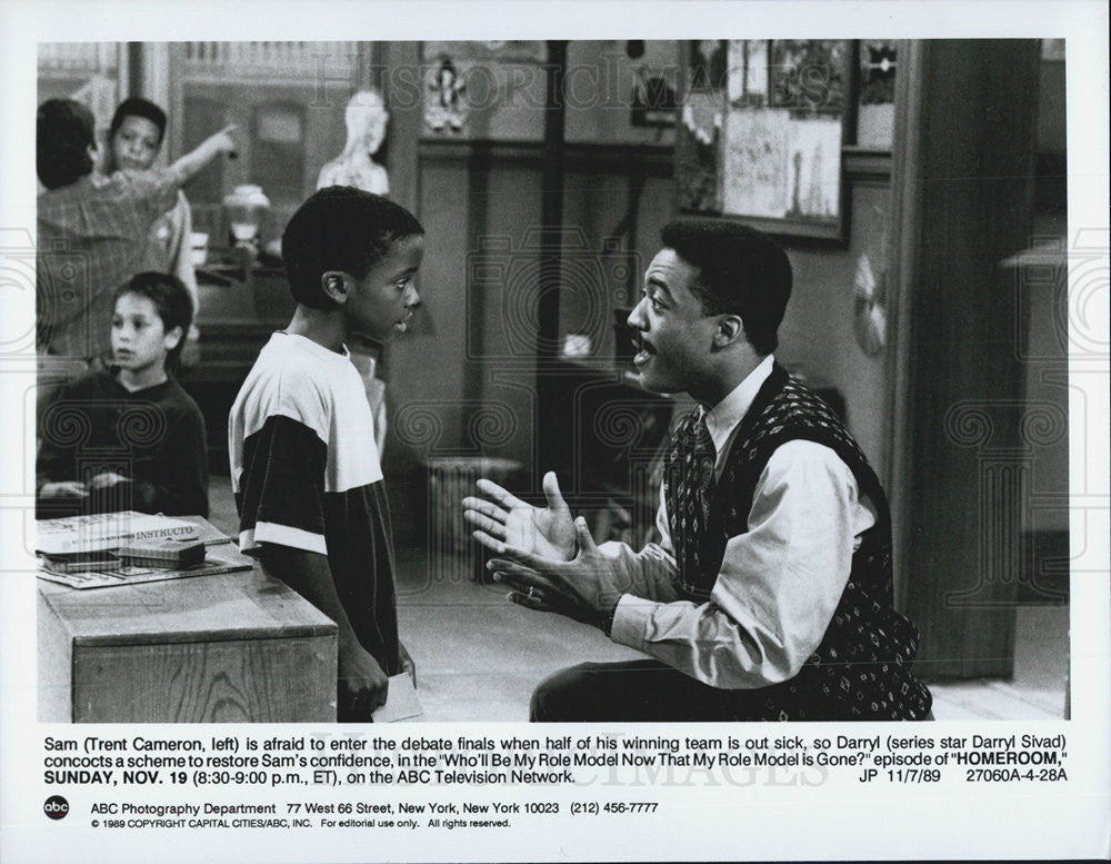 1989 Press Photo Trent Cameron and Darryl Sivad in a scene from &quot;Homeroom&quot; - Historic Images