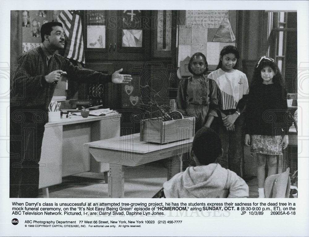 1989 Press Photo Darryl Sivad Daphne Lyn Jones Homeroom Comedy Television Series - Historic Images