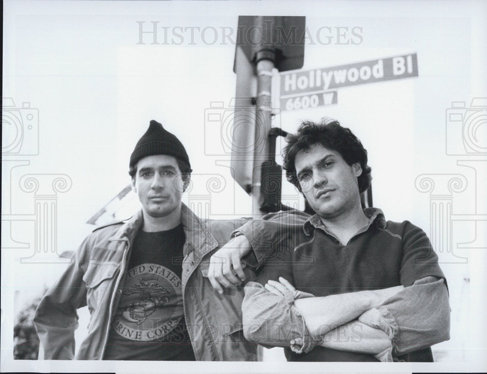 Press Photo Jack Scalia, Jay Acovone, Hollywood Beat - Historic Images