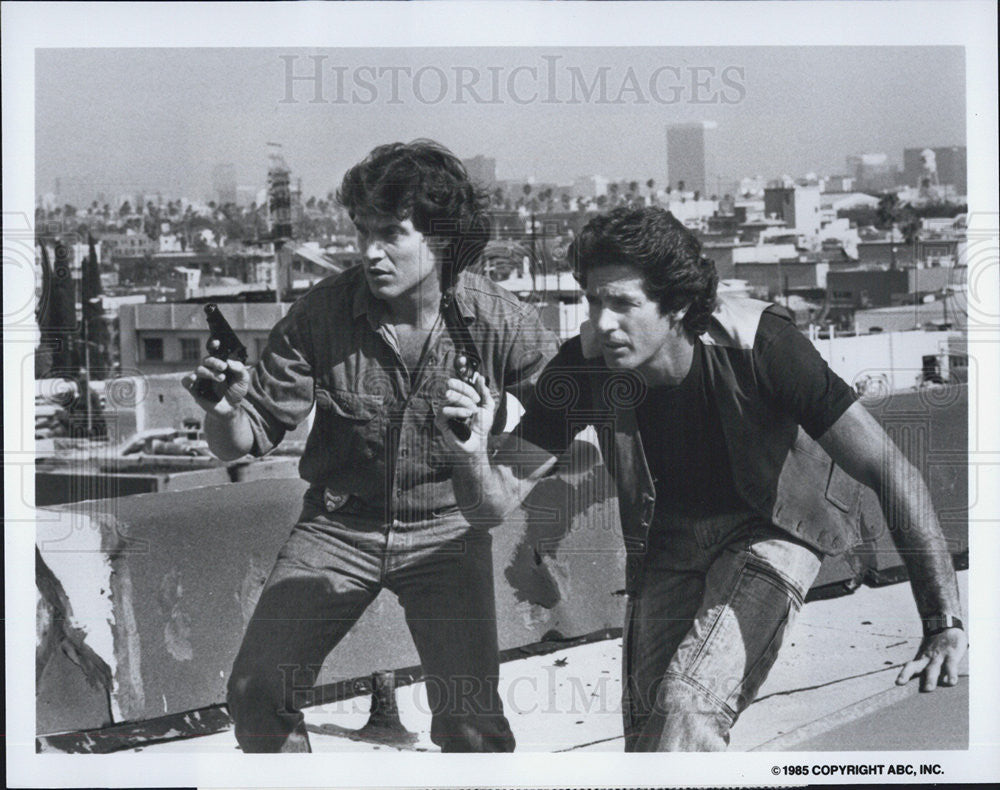 1985 Press Photo Jay Acovone Actor Jack Scalia Hollywood Best Drama Series - Historic Images