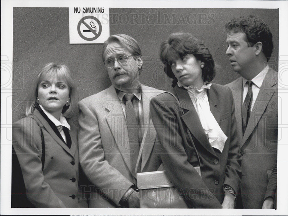 1990 Press Photo Martin Mull, Stephanie Faracy, Jane Morris &amp; Jim Doughan - Historic Images