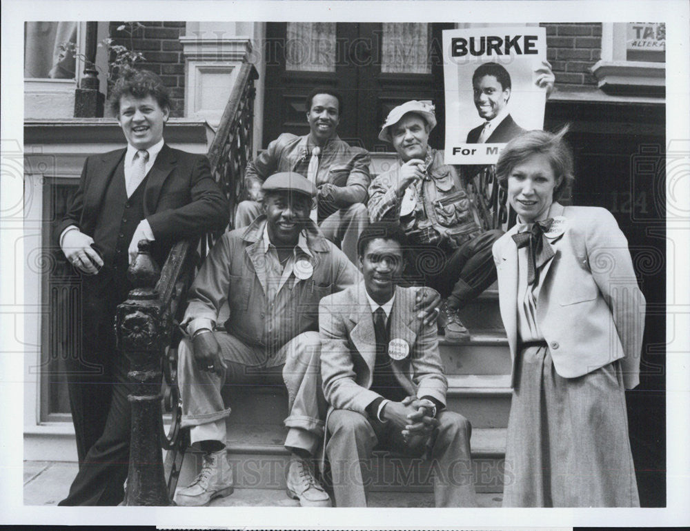 1985 Press Photo Kevin Hooks David Graf Wesley Thompson Stanley Brock He&#39;s Mayor - Historic Images