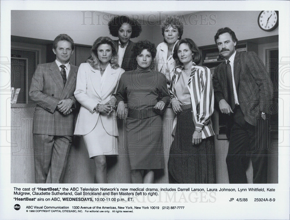 1988 Press Photo HeartBeat ABC Darrell Larson Laura Johnson Lynn Whitfield Kate - Historic Images