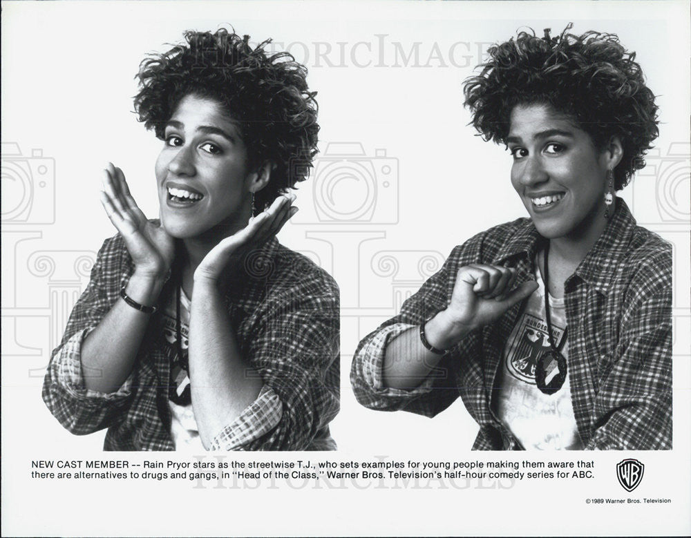 1989 Press Photo Rain Pryor stars in &quot;Head of the Class&quot; - Historic Images