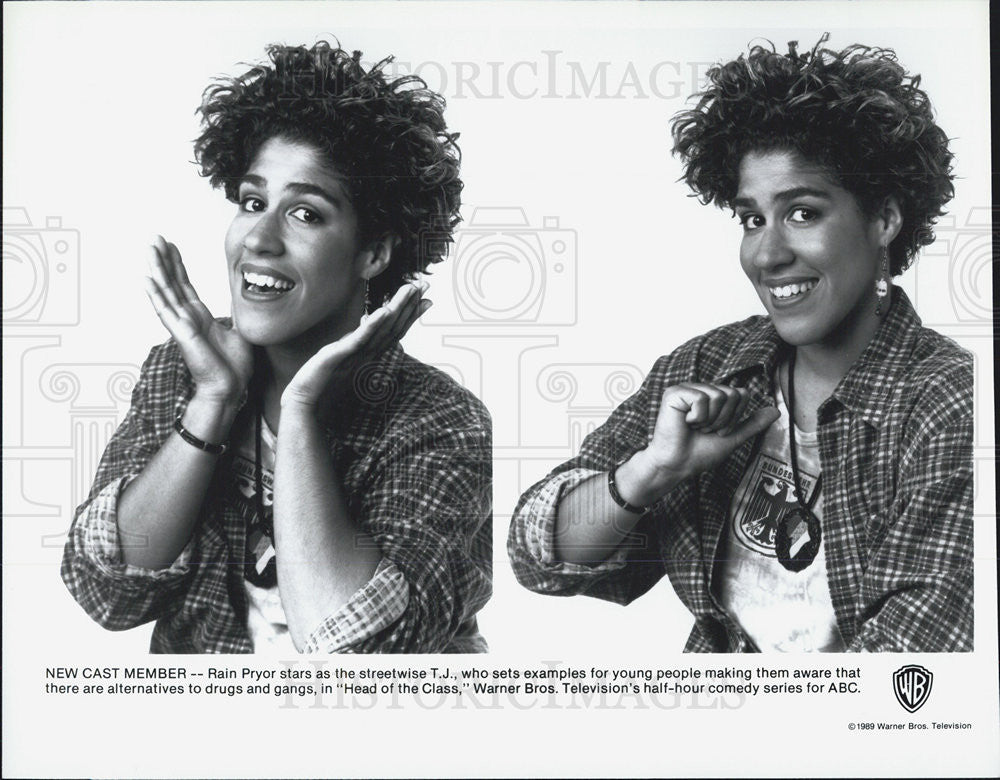 1989 Press Photo Rain Pryor starring in &quot;Head of the Class&quot; - Historic Images