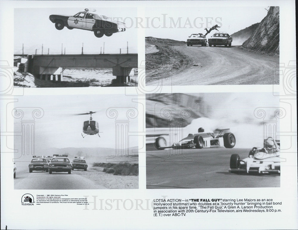 1981 Press Photo Actor Lee Majors in &quot;The Fall Guy&quot; - Historic Images