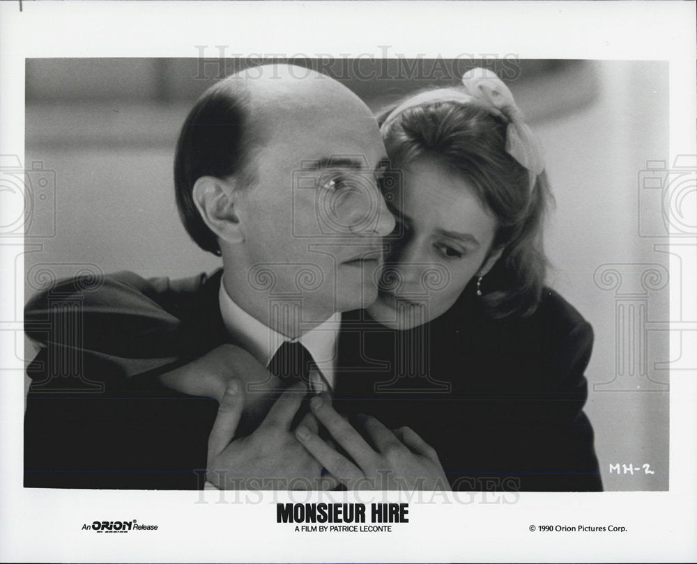 1990 Press Photo Michel Blanc Actor Sandrine Bonnaire Actress Monsieur Hire Film - Historic Images