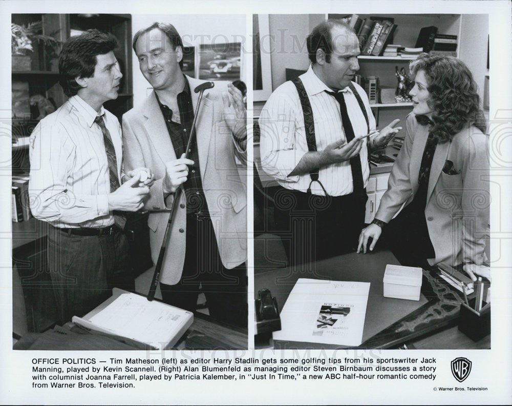 Press Photo Tim Matheson Kevin Scannell Patricia Kalembar Just In Time Comedy - Historic Images