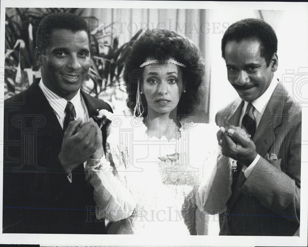 1987 Press Photo Gene Jackson Daphne Maxwell Reid Tim Actors Frank&#39;s Place - Historic Images