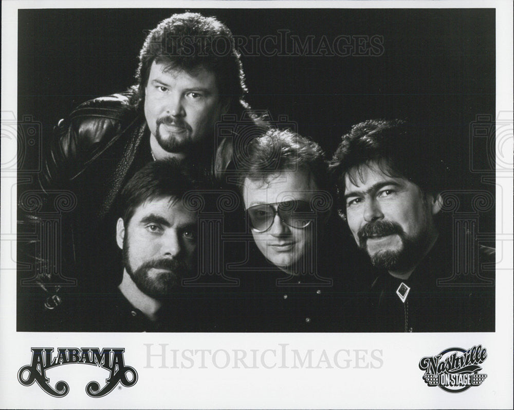 Press Photo Band Alabama At Nashville On Stage COPY Founded 1969 By Randy Owen - Historic Images