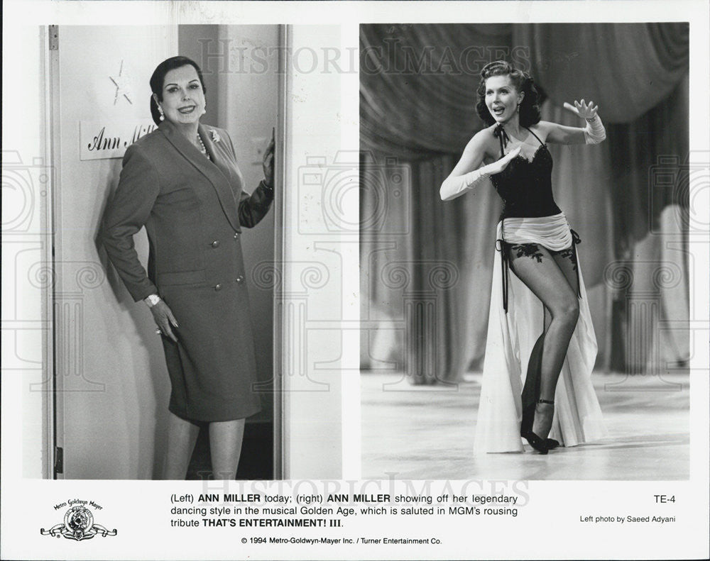 1994 Press Photo Ann Miller Actress MGM That&#39;s Entertainment! III - Historic Images