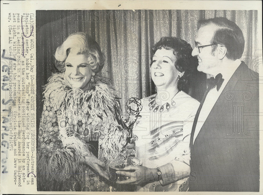 1971 Press Photo Actress Jean Stapleton, Virginia Graham and Dave Garroway - Historic Images