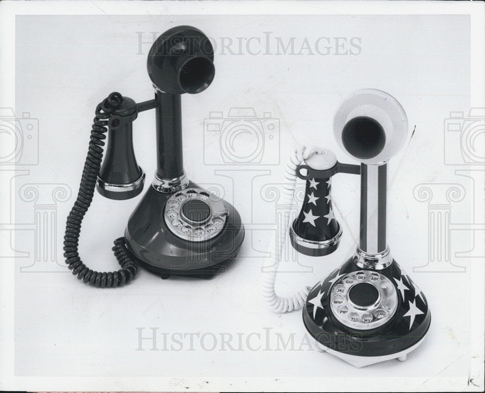 1978 Press Photo Unique Candlestick Telephones - Historic Images