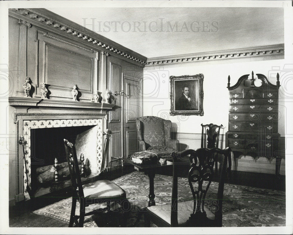 1979 Press Photo American Museum Parlor Transported From Jonathan Deming House - Historic Images