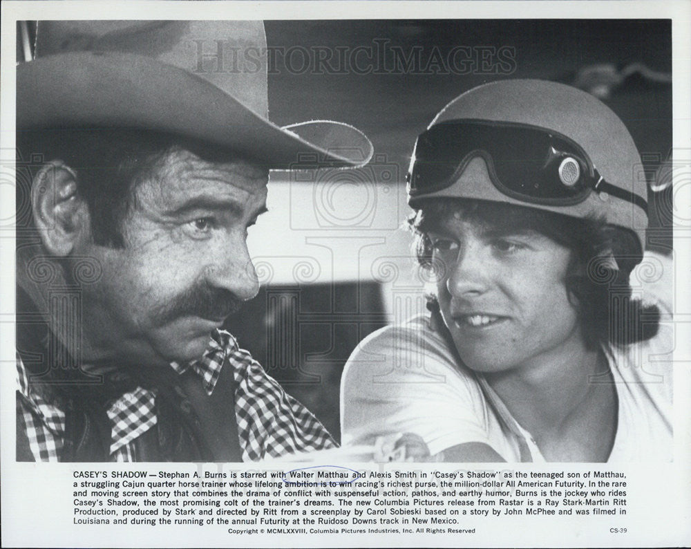 1978 Press Photo Casey&#39;s Shadow Walter Matthau Stephan Burns - Historic Images