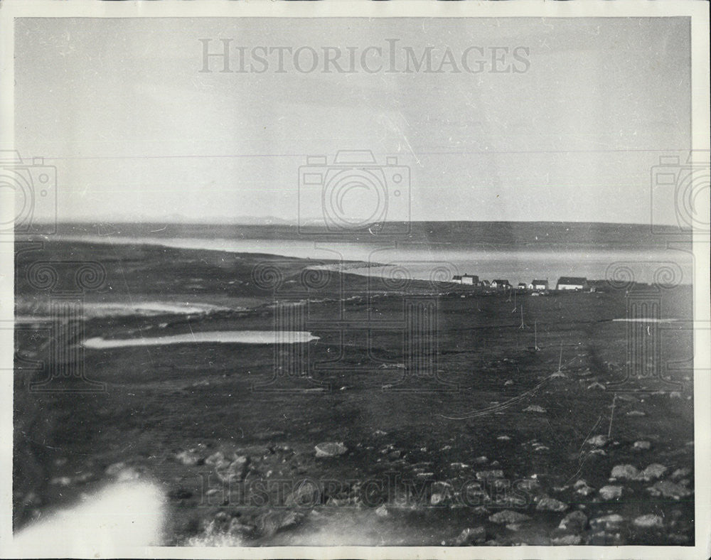 1933 Press Photo Greenly Island Labrader Aerial beach front view - Historic Images