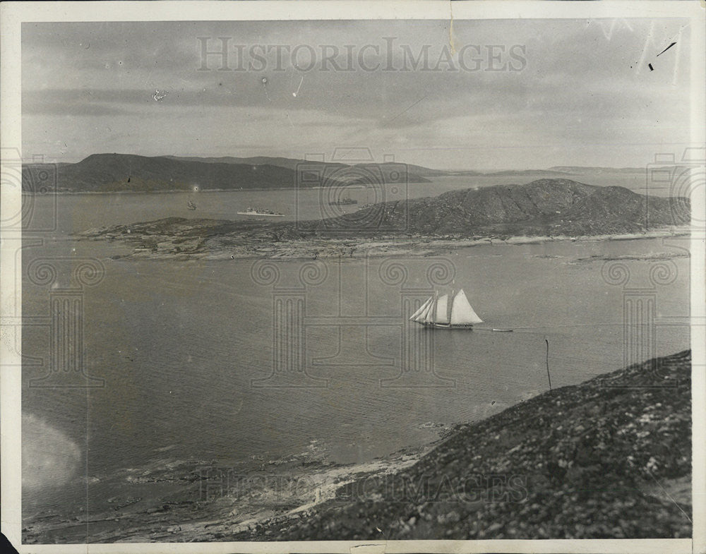 1928 Press Photo of Indian Harbor in Labrador near Greenley Island - Historic Images