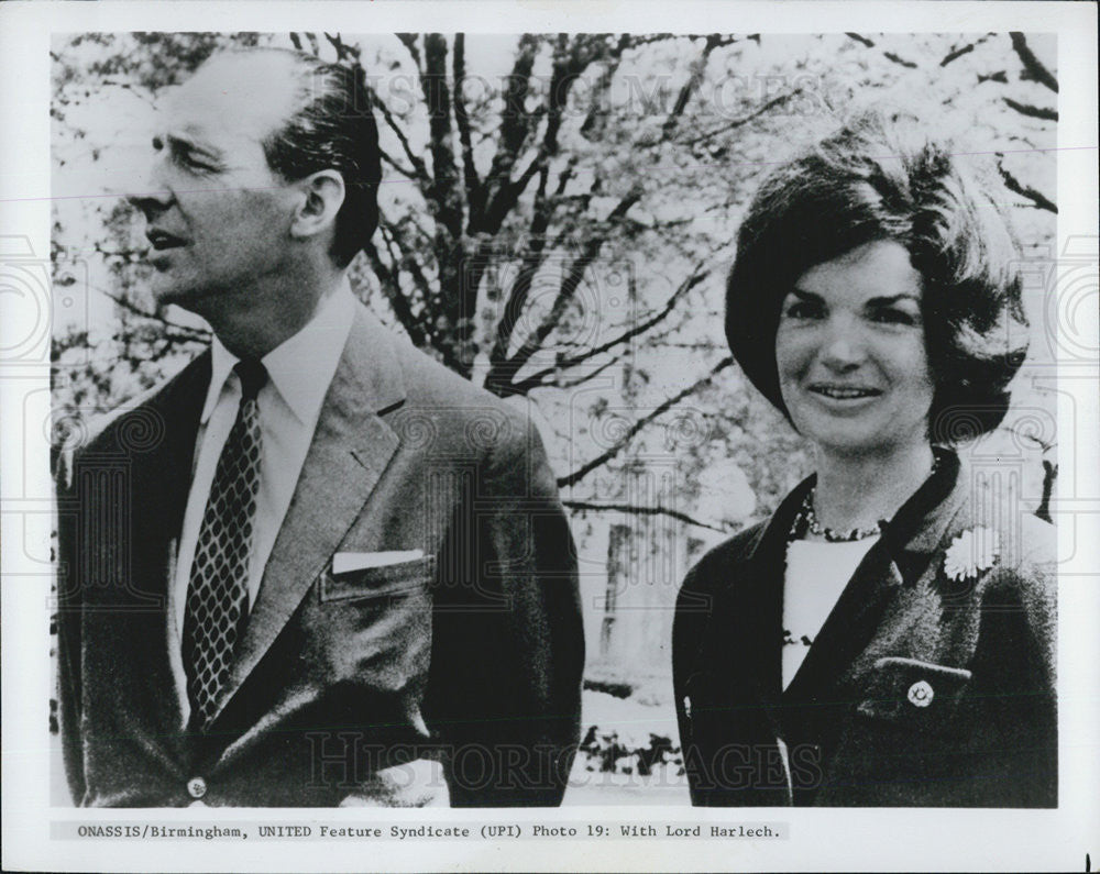 1978 Press Photo Jackie Kennedy Onassis with Lord Harlech - Historic Images