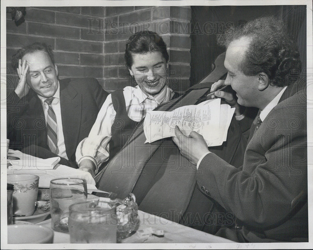 1958 Press Photo Iva Marie Fric, Dr. Karel Krafka of Janacek Quartet - Historic Images