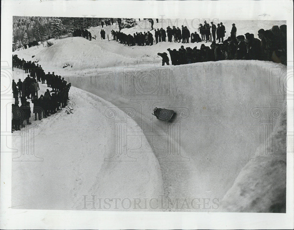 1964 Press Photo The Heiligwasserwiese Bobsledding course - Historic Images