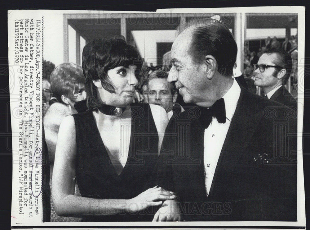 1970 Press Photo Actress Lisa Minelli Director Vincent Minnelli Academy Awards - Historic Images