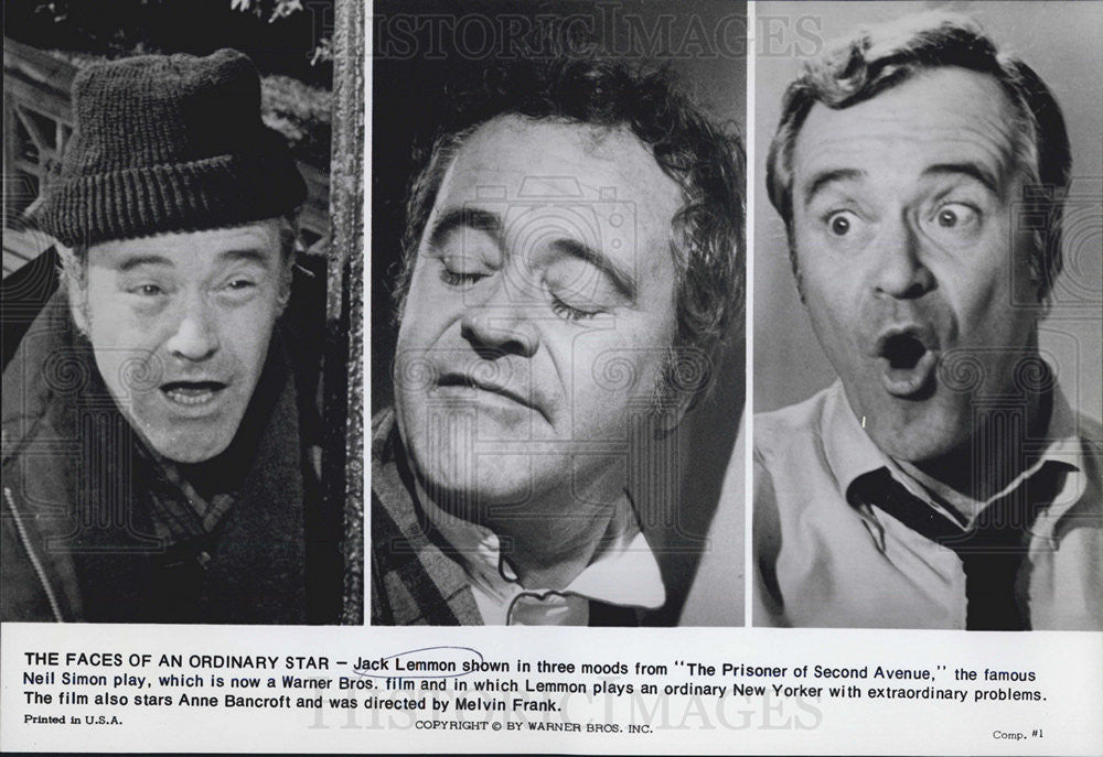 1975 Press Photo Jack Lemmon in The Prisoner Of Second Avenue - Historic Images