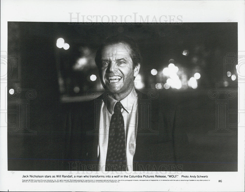 1994 Press Photo Jack Nicholson in &quot;Wolf&quot; - Historic Images