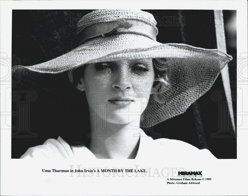 1995 Press Photo Uma Thurman in &quot;A Month bu the Lake&quot; - Historic Images