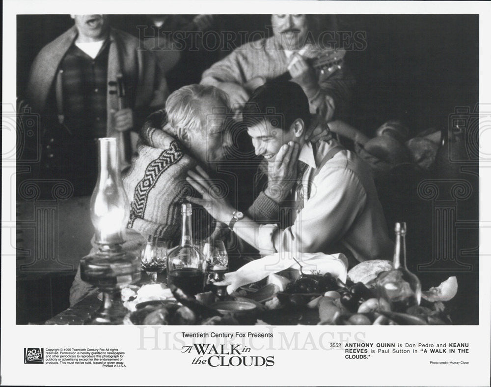 Press Photo Anthony Quinn and Keanu Reeves in A Walk In The Clouds - Historic Images