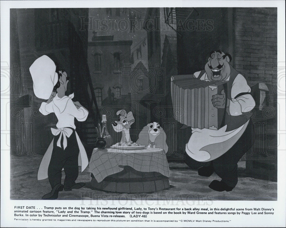 Press Photo "Lady and the Tramp" - Historic Images