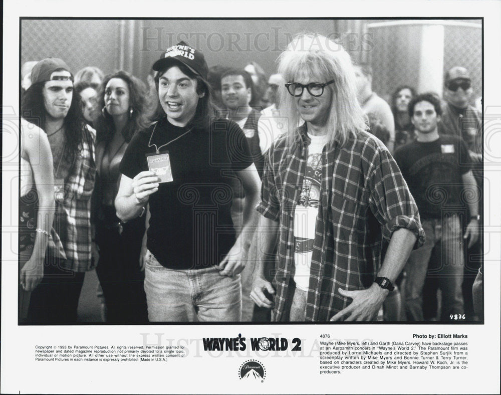 1993 Press Photo Mike Meyers in &quot;Wayne&#39;s World 2&quot; - Historic Images